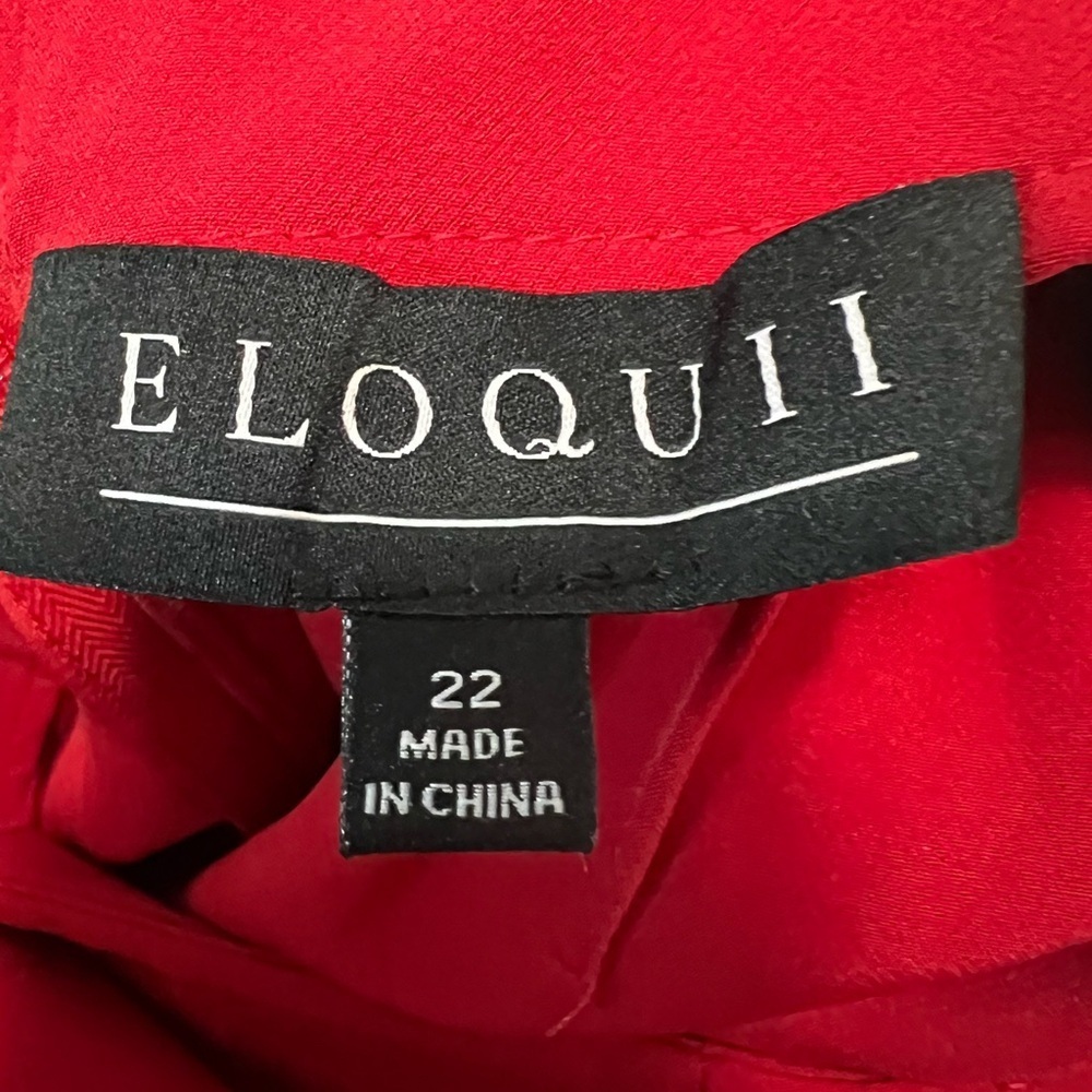 Eloquii Red Asymmetrical Midi A-Line Skirt size 2… - image 6